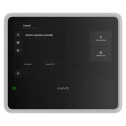 EN54 Fire Hub, centrální ovládací panel, 2xSIM, 4G/3G/2G, Ethernet, Wi-Fi, bílý